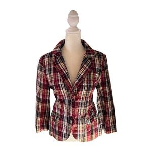 NWOT NorthStyle Multicolor Plaid Blazer Medium